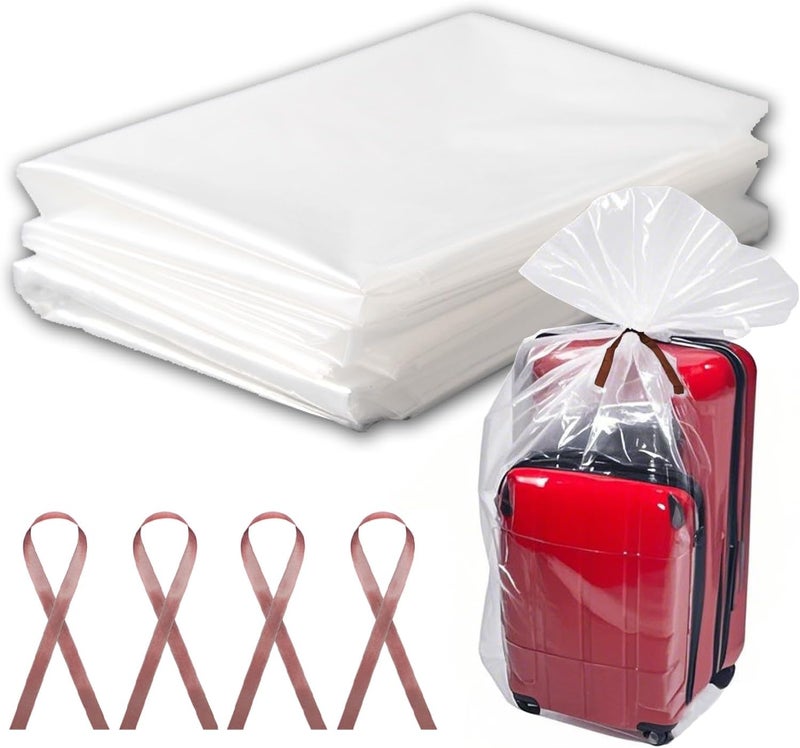 LonlyEagle Large Clear Plastic Bags, 40" x 60" Moistureproof Dustproof Large Storage Bags, Reusable Giant Extra Luggage Storage Bags for Luggage, Suitcase,Furniture, Chair, Kids Bike (20) - Image 1